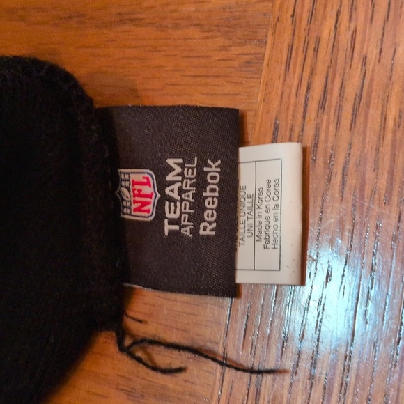 NFL Team Apparel Reebok Adult One Size Black Cufffed Steelers Ski Cap - Picture 5 of 6